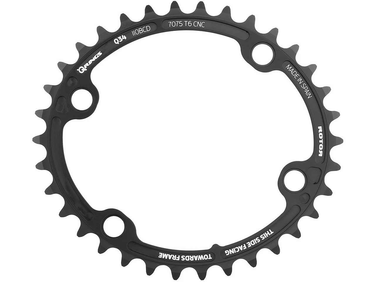 Rotor Kettenblatt ALDHU 3D+ / VEGAST, 4-Arm, Q-Rings, 110 Mm Lochkreis 7 Rotor Kettenblatt ALDHU 3D+ / VEGAST, 4-Arm, Q-Rings, 110 Mm Lochkreis – Bild 5