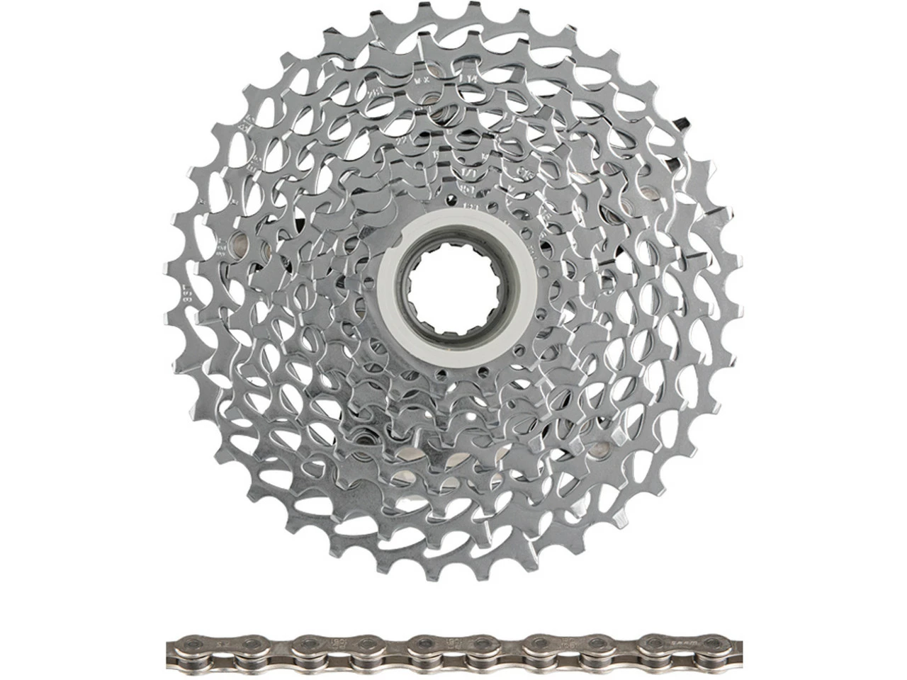 SRAM Apex / X7 / GX PG-1050 Kassette + PC 1051 Kette 10-fach Verschleißset 3 SRAM Apex / X7 / GX PG-1050 Kassette + PC 1051 Kette 10-fach Verschleißset