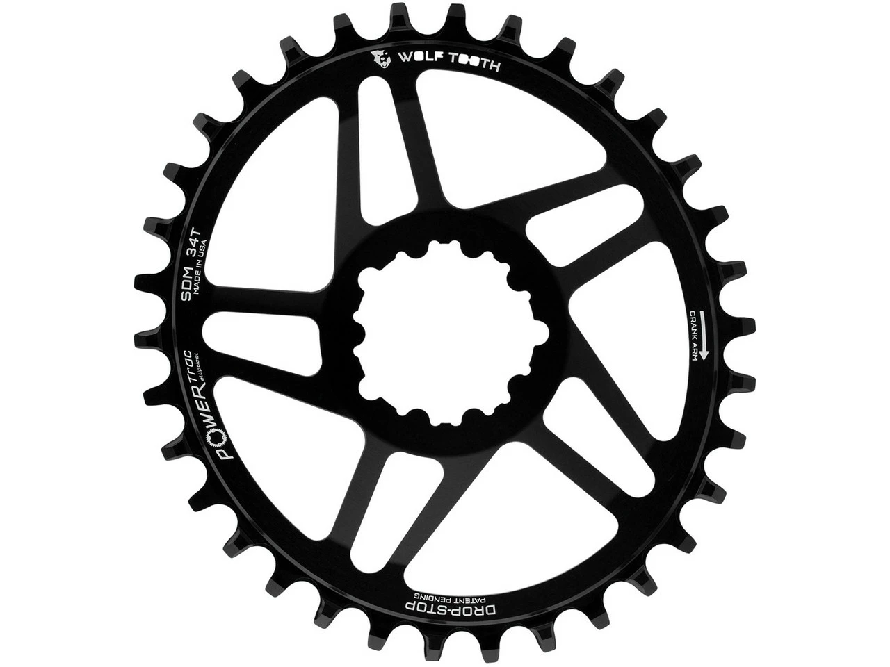 Wolf Tooth Components Elliptical Direct Mount Kettenblatt Für SRAM GXP 3 Wolf Tooth Components Elliptical Direct Mount Kettenblatt Für SRAM GXP