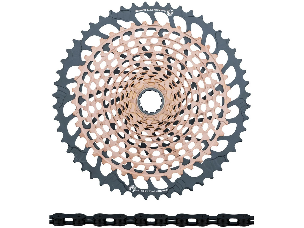 SRAM XX1 Eagle XG-1299 Kassette + PC XX1 Eagle Kette 12-fach Verschleißset 4 SRAM XX1 Eagle XG-1299 Kassette + PC XX1 Eagle Kette 12-fach Verschleißset – Bild 2